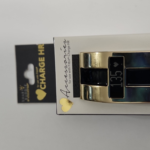 NIB - Smart Buddie by Voguestrap for use with Fitbit Charge HR - Gold Toned - Picture 2 of 9
